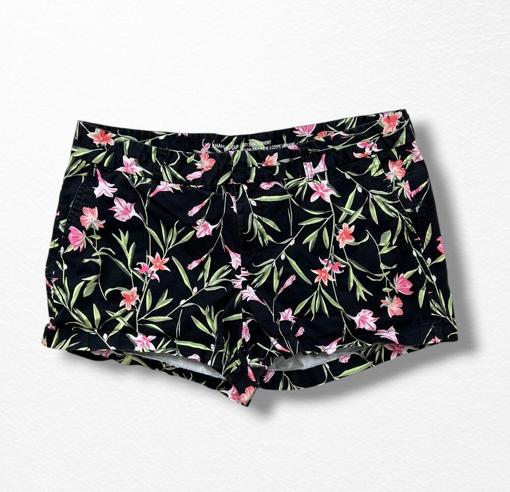 Khakis by Gap 3” Floral City Short, Size 16